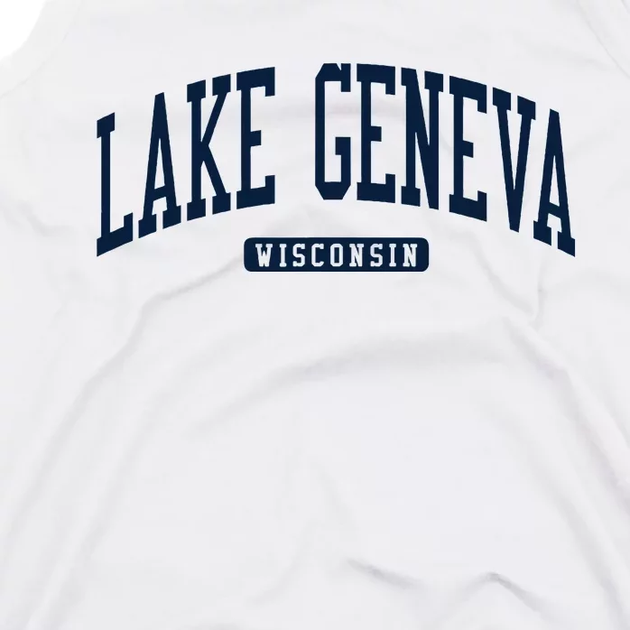 Lake Geneva Wisconsin Wi College University Style Tank Top