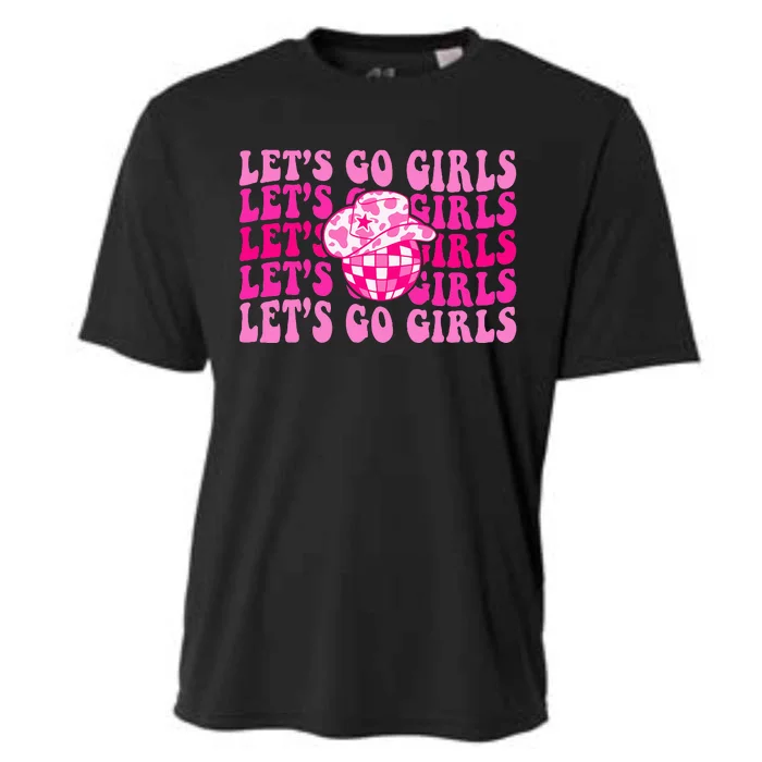 Lets Go Western Cowgirl Matching Bachelorette Party Cooling Performance Crew T-Shirt