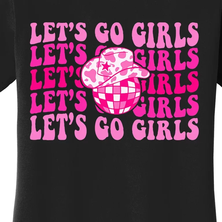 Lets Go Western Cowgirl Matching Bachelorette Party Women's T-Shirt