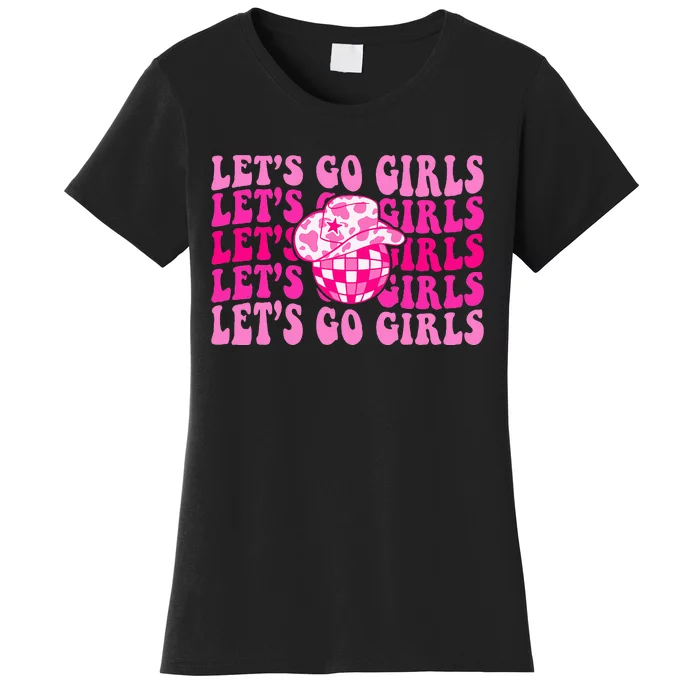 Lets Go Western Cowgirl Matching Bachelorette Party Women's T-Shirt