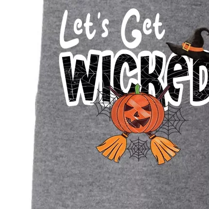 Lets Get Wicked Halloween Spooky Doggie 3-End Fleece Hoodie