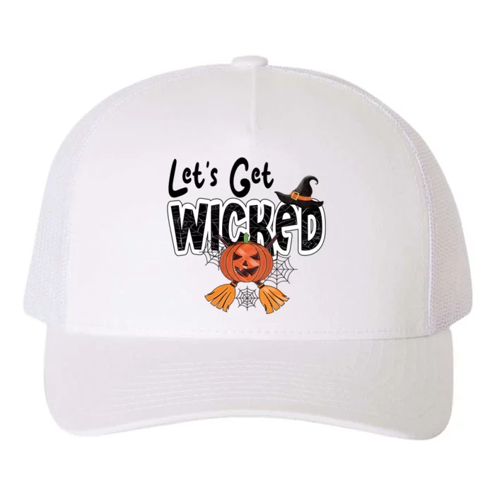 Lets Get Wicked Halloween Spooky Yupoong Adult 5-Panel Trucker Hat