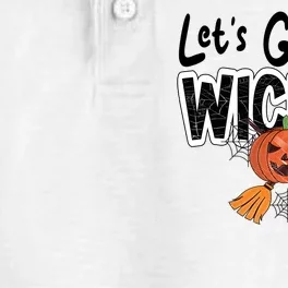 Lets Get Wicked Halloween Spooky Dry Zone Grid Performance Polo