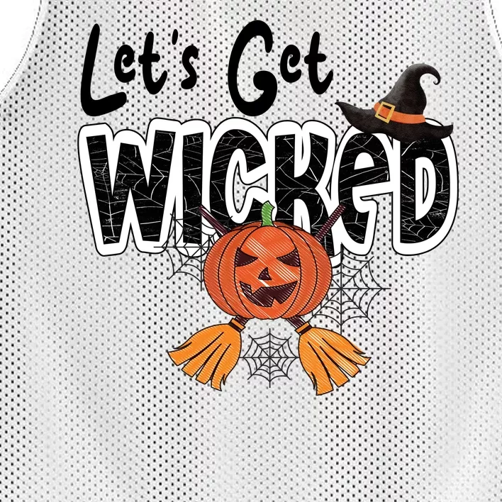 Lets Get Wicked Halloween Spooky Mesh Reversible Basketball Jersey Tank