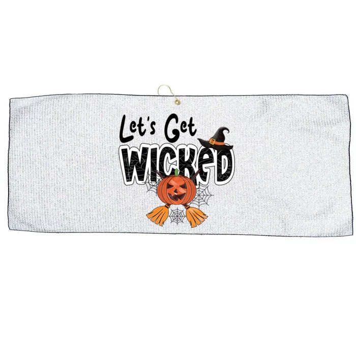 Lets Get Wicked Halloween Spooky Large Microfiber Waffle Golf Towel