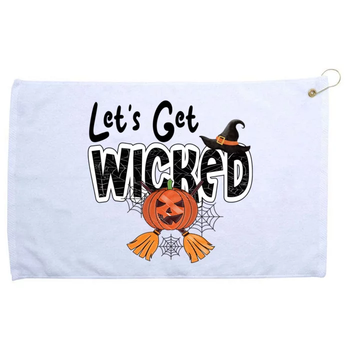 Lets Get Wicked Halloween Spooky Grommeted Golf Towel