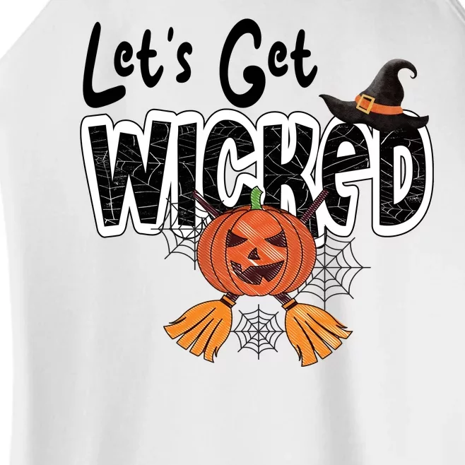 Lets Get Wicked Halloween Spooky Women’s Perfect Tri Rocker Tank