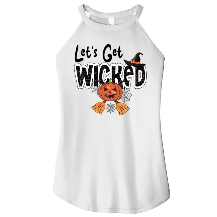 Lets Get Wicked Halloween Spooky Women’s Perfect Tri Rocker Tank