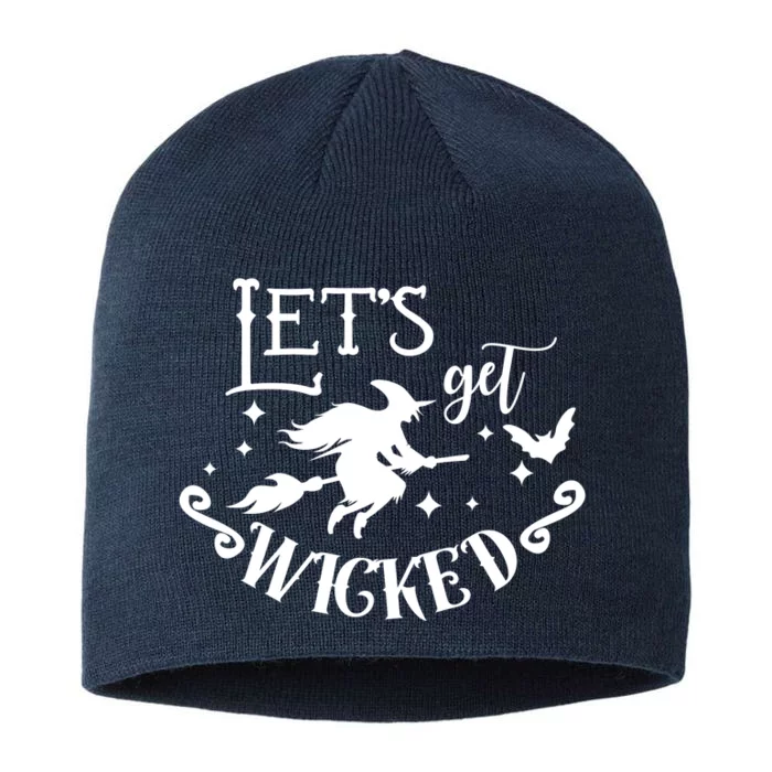 Lets Get Wicked Halloween Witch Funny 8 1/2in Sustainable Knit Beanie