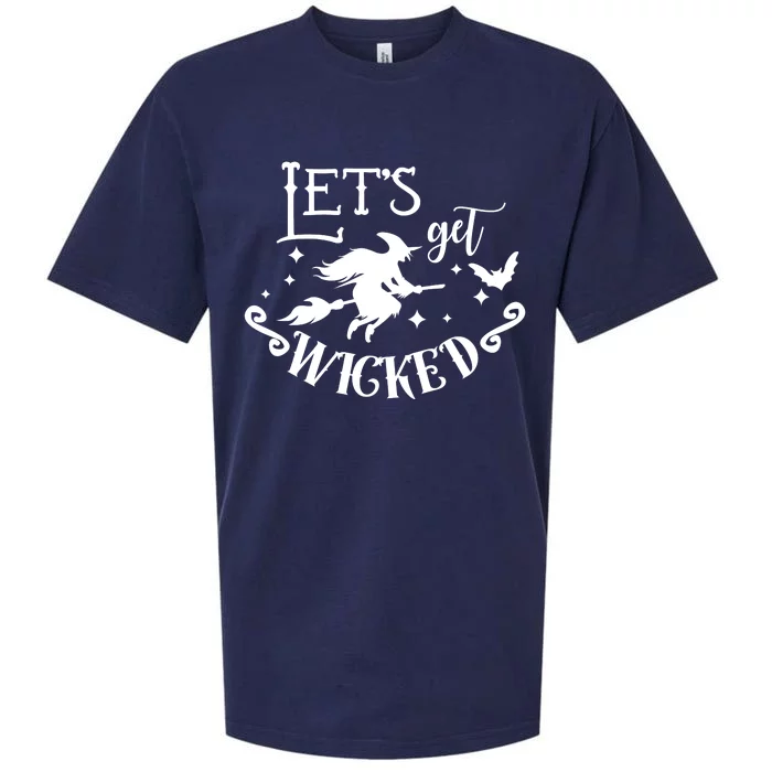 Lets Get Wicked Halloween Witch Funny Sueded Cloud Jersey T-Shirt