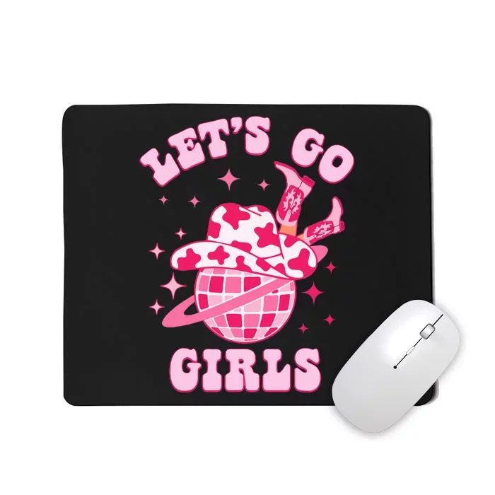 LetS Go Western Cowgirl Groovy Bachelorette Party Mousepad