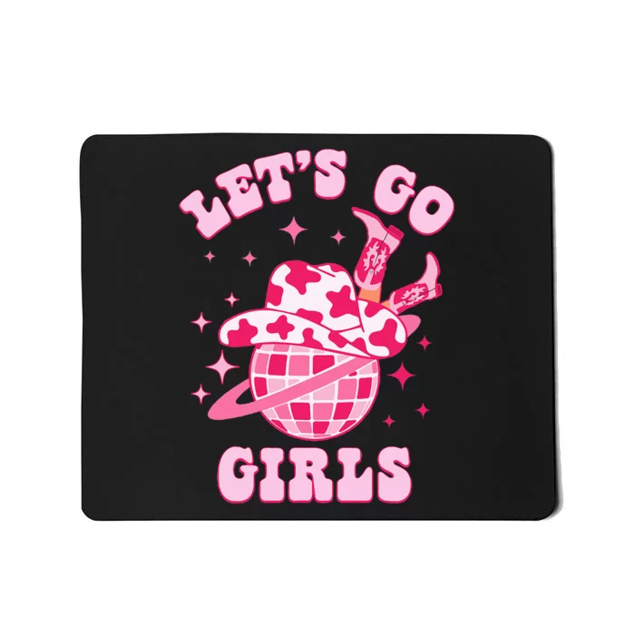 LetS Go Western Cowgirl Groovy Bachelorette Party Mousepad