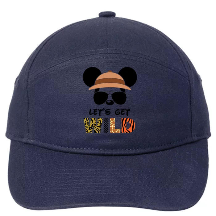 Lets Get Wild Safari Zoo Animal Kingdom Family Vacation 7-Panel Snapback Hat