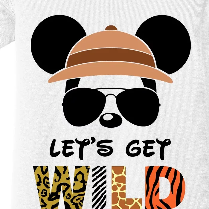 Lets Get Wild Safari Zoo Animal Kingdom Family Vacation Baby Bodysuit