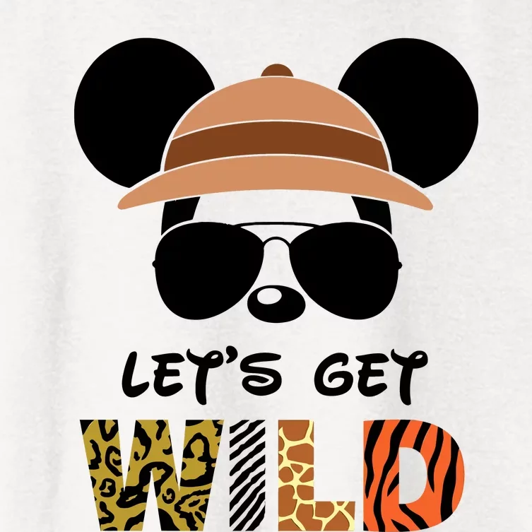 Lets Get Wild Safari Zoo Animal Kingdom Family Vacation Women's Crop Top Tee