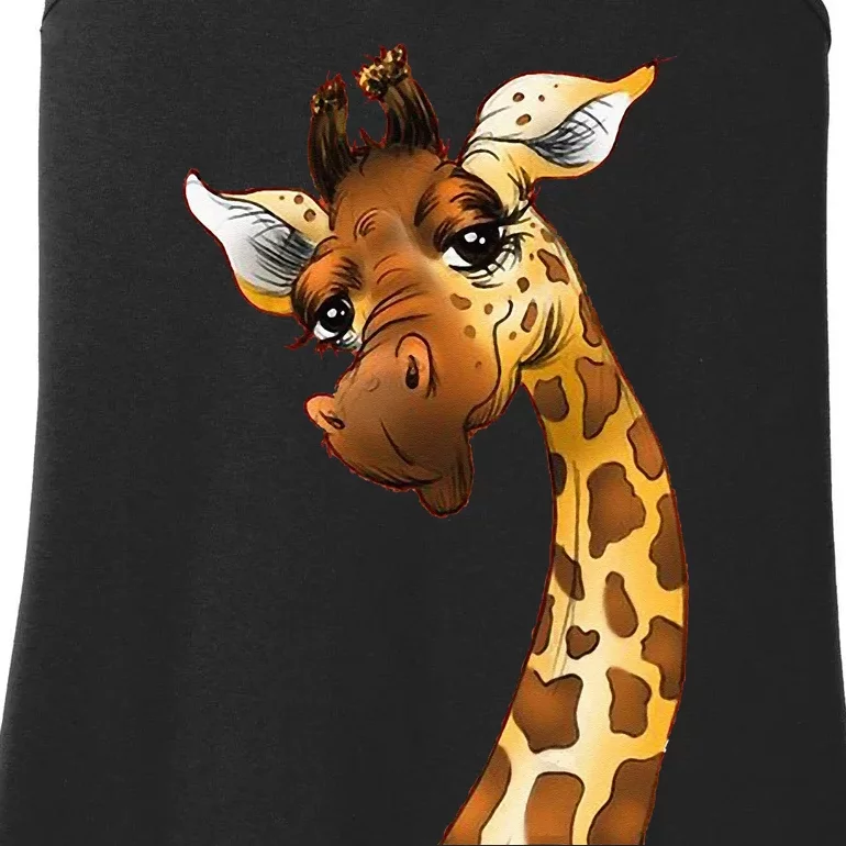 Love giraffe  wildlife giraffe Lovers Ladies Essential Tank