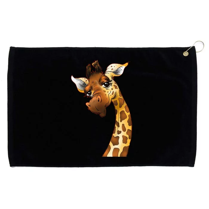 Love giraffe  wildlife giraffe Lovers Grommeted Golf Towel