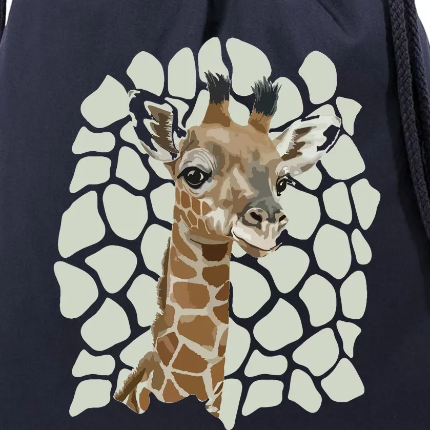 Love Giraffes Women Shirts Giraffe Lovers Drawstring Bag