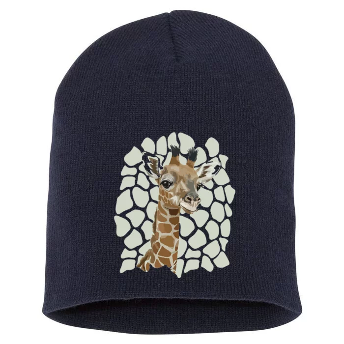 Love Giraffes Women Shirts Giraffe Lovers Short Acrylic Beanie