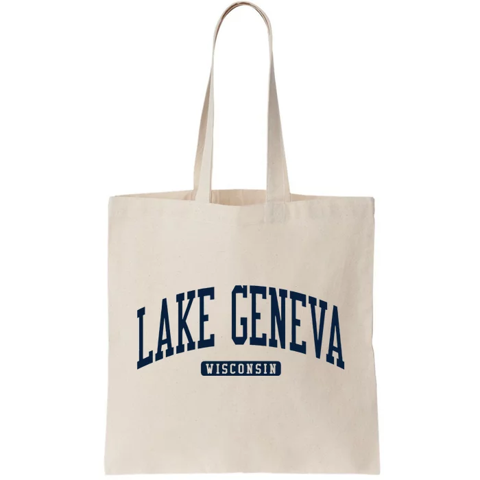 Lake Geneva Wisconsin Wi College University Style Tote Bag