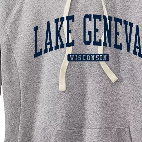 Lake Geneva Wisconsin Wi College University Style Women's Fleece Hoodie