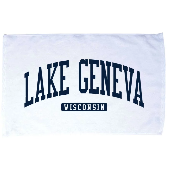 Lake Geneva Wisconsin Wi College University Style Microfiber Hand Towel