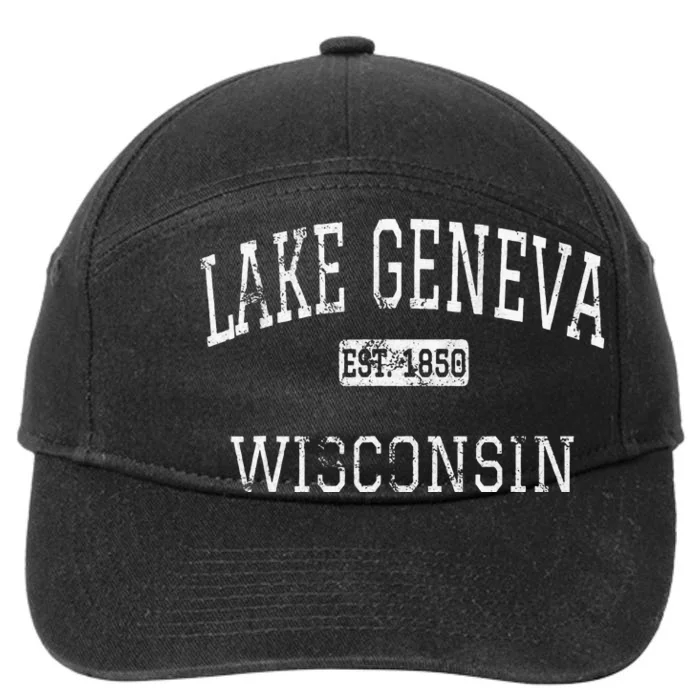 Lake Geneva Wisconsin Wi Vintage 7-Panel Snapback Hat