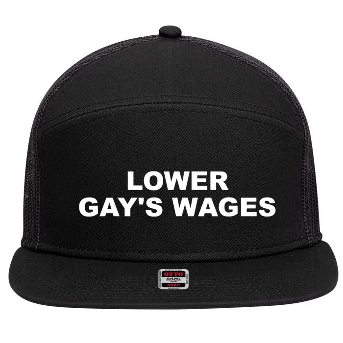 Lower Gay's Wages Apparel 7 Panel Mesh Trucker Snapback Hat