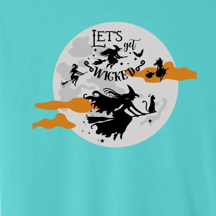 Lets Get Wicked Moon Flying Witches Cool Gift ChromaSoft Performance T-Shirt