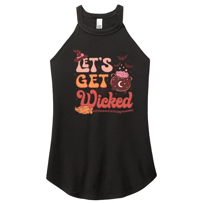 Lets Get Wicked Witches And Witchcraft Halloween Spooky Gift Women’s Perfect Tri Rocker Tank