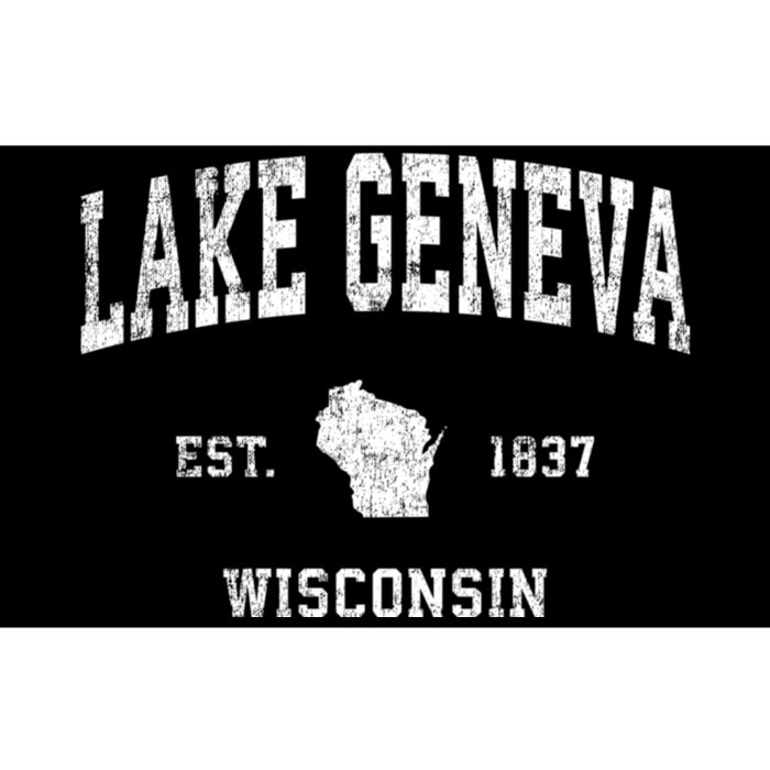 Lake Geneva Wisconsin Wi Vintage Sports Bumper Sticker