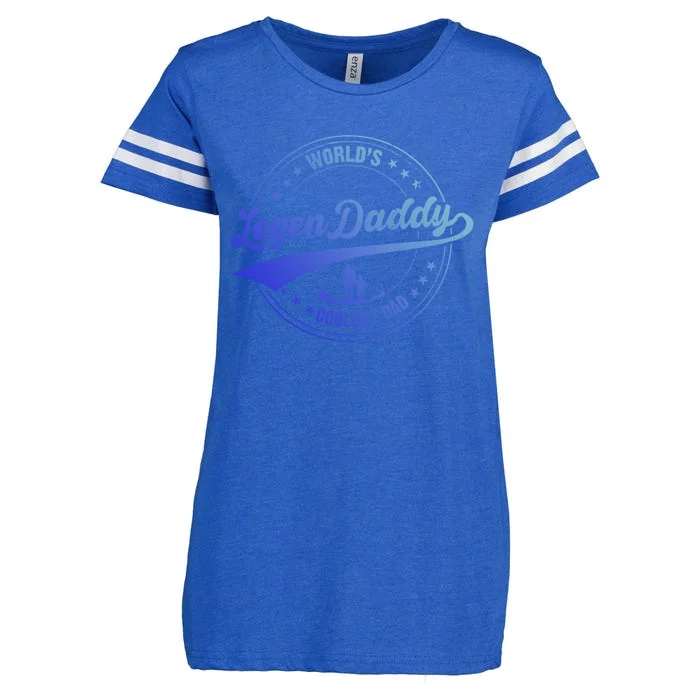 Legendaddy Gift Worlds Coolest Dad For Legendary Father Gift Enza Ladies Jersey Football T-Shirt