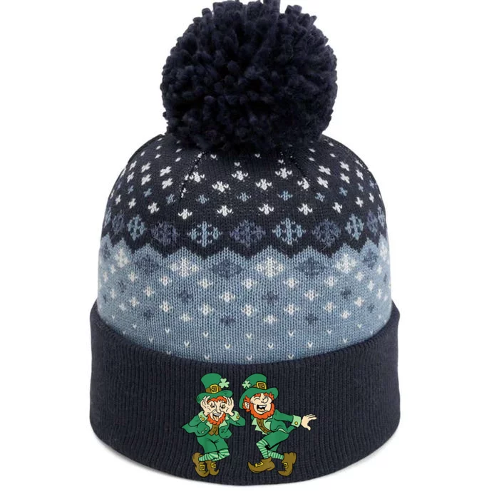 Leprechaun Gridd Y Dance St Patricks Day The Baniff Cuffed Pom Beanie