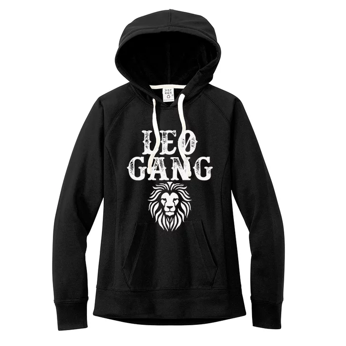 Leo gang Zodiac Sign astrology July August Birthday Leo Women's Fleece Hoodie