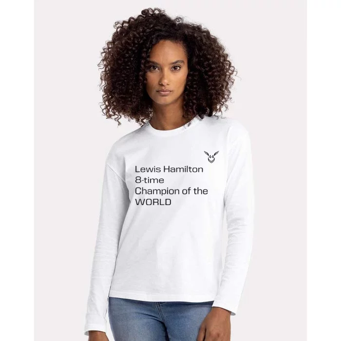 Lewis Hamilton 8 Time Champion Of The World Womens Cotton Relaxed Long Sleeve T-Shirt