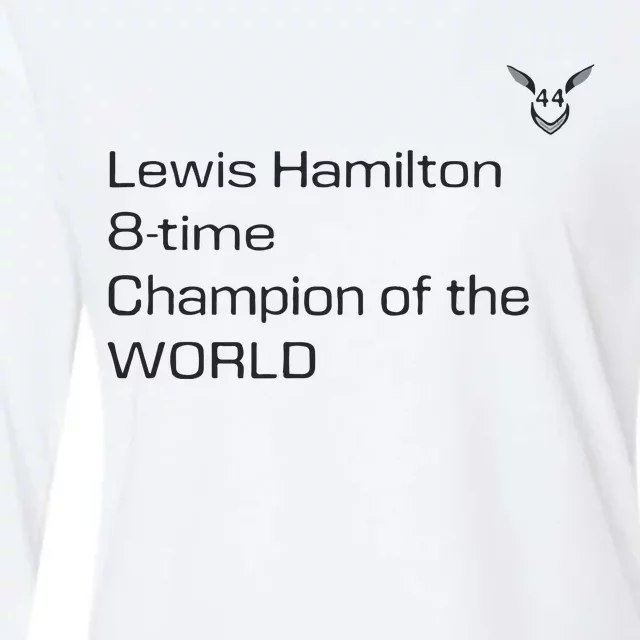 Lewis Hamilton 8 Time Champion Of The World Womens Cotton Relaxed Long Sleeve T-Shirt