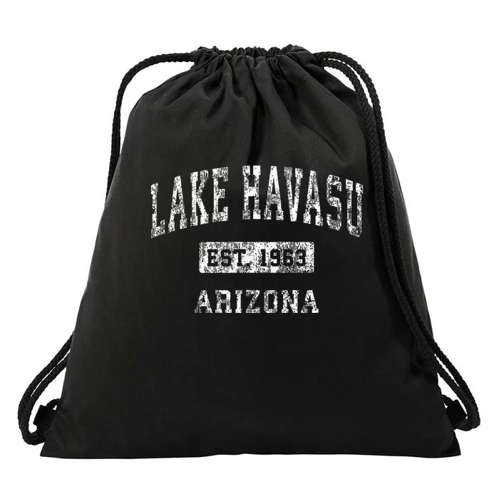 Lake Havasu Arizona Az Vintage Established Sports Drawstring Bag