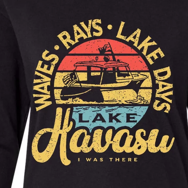 Lake Havasu Arizona Boat Sandbar Party Summer Vacation Womens Cotton Relaxed Long Sleeve T-Shirt