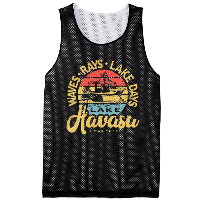 Lake Havasu Arizona Boat Sandbar Party Summer Vacation Mesh Reversible Basketball Jersey Tank