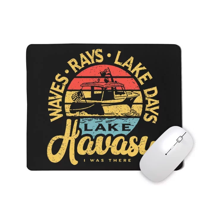 Lake Havasu Arizona Boat Sandbar Party Summer Vacation Mousepad