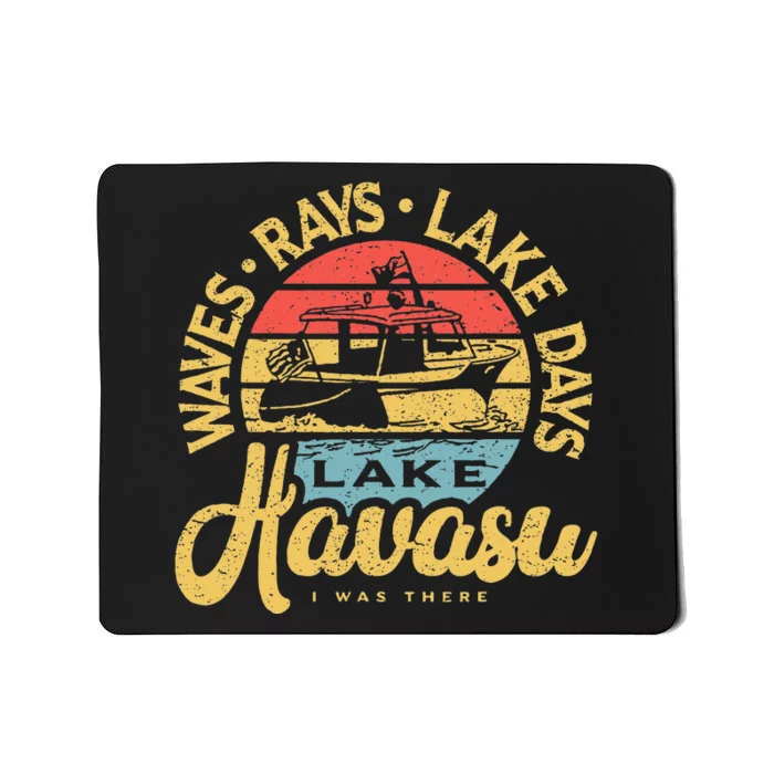 Lake Havasu Arizona Boat Sandbar Party Summer Vacation Mousepad