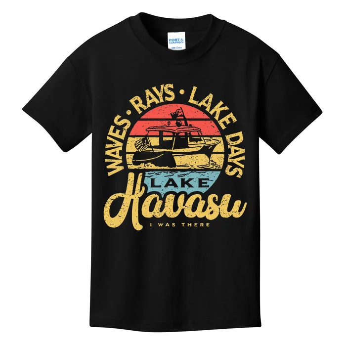 Lake Havasu Arizona Boat Sandbar Party Summer Vacation Kids T-Shirt