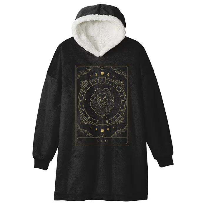 Leo Horoscope And Zodiac Constellation Symbol Hooded Wearable Blanket