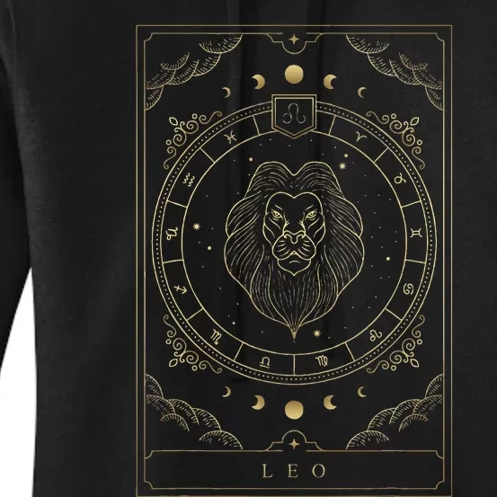 Leo Horoscope And Zodiac Constellation Symbol Women's Pullover Hoodie