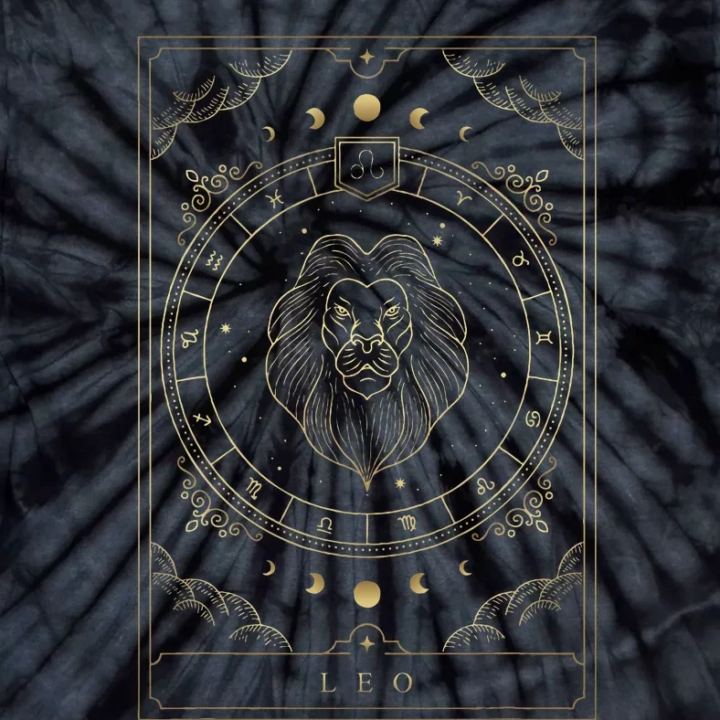 Leo Horoscope And Zodiac Constellation Symbol Tie-Dye T-Shirt