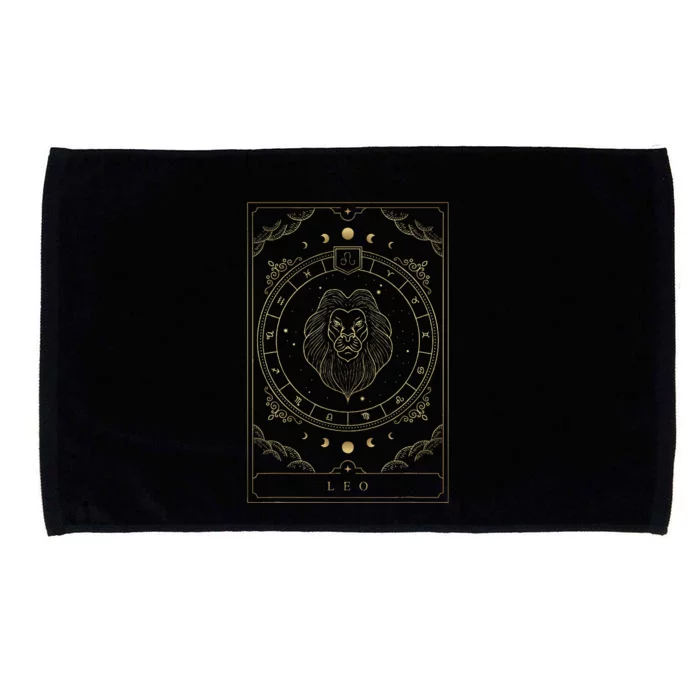 Leo Horoscope And Zodiac Constellation Symbol Microfiber Hand Towel