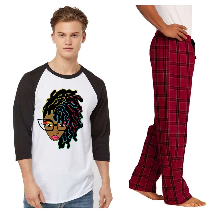 Locd Hair African American Black Pride Gift Raglan Sleeve Pajama Set