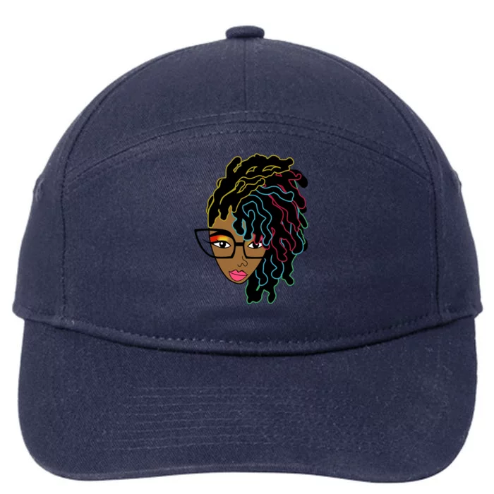 Locd Hair African American Black Pride Gift 7-Panel Snapback Hat