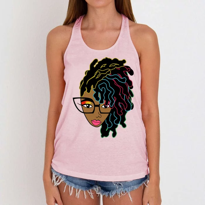 Locd Hair African American Black Pride Gift Women's Knotted Racerback Tank