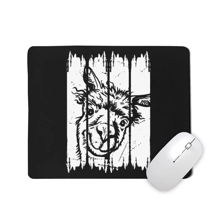 Llama Head Alpaca Llama Farmer Llama Farm Llama Mousepad